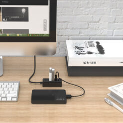 ORICO USB hub W5P-U2, 4x θυρών, USB 2.0, 480Mbps, USB σύνδεση, 1m καλώδιο, μαύρο USB Hubs - Card Readers USB Hub 2