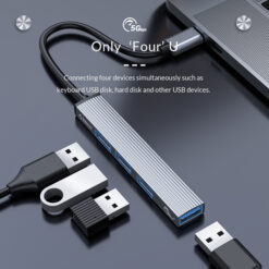 ORICO USB hub AH-13, 4x θυρών, USB 3.0, 5Gbps, USB-C σύνδεση, γκρι USB Hubs - Card Readers USB Hub 11