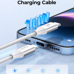ORICO καλώδιο USB-C CDX-100CC, 100W, 480Mbps, 1m, λευκό USB-C (Type-C) USB-C 2