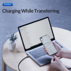 ORICO καλώδιο USB-C GQA60, 60W, 480Mbps, 1m, μαύρο USB-C (Type-C) USB-C 2
