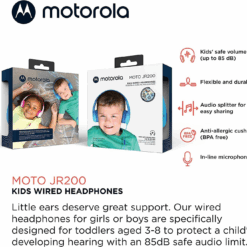Motorola JR200 Pink Οn ear παιδικά ακουστικά Hands Free με splitter Ακουστικά Κεφαλής - 2