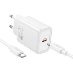 HOCO wall charger Type-C + cable Type-C to Type-C, PD QC 20W N60 white ΑΞΕΣΟΥΑΡ -