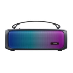 Akai ABTS-08BK Μαύρο φορητό ηχείο Bluetooth με AWS, USB, AUX, FM, LED, 8W RMS HOME & GADGETS HOME & GADGETS