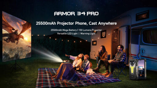 ULEFONE smartphone Armor 34 Pro με βιντεοπροβολέα, 6.95", 5G, 16/512GB, 25500mAh, IP68/IP69K/MIL-STD-810H, μαύρο Mobile 6" και άνω 2