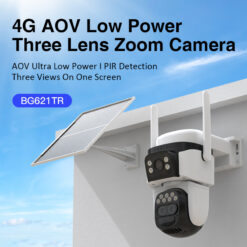 VSTARCAM smart ηλιακή κάμερα BG621TR, triple lens, 3MP, 4G, SD, PTZ, IP66 Smart Κάμερες outdoor 2