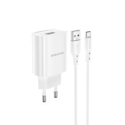 Borofone Wall charger BN1 Innovative – USB – 2,1A with USB to Type C white ΑΞΕΣΟΥΑΡ -