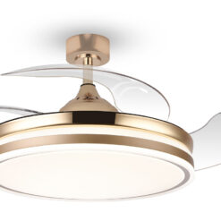 BRUNO BRN-0226 Ανεμιστήρας οροφής με LED φως, AC 82W, 42", O107x47εκ., χρυσός Σπίτι & Gadgets Ενσωματωμένο LED