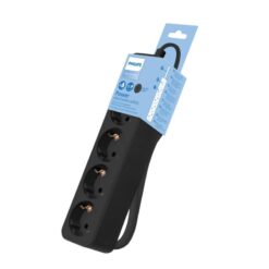 Philips CHP2145B/GRS Πολύπριζο 4 θέσεων με προστασία και καλώδιο 1.5m Μαύρο HOME & GADGETS HOME & GADGETS 2