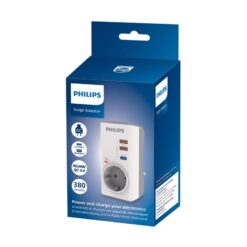 Philips CHP8010W/GRS Μονόπριζο ασφαλείας με 2xUSB +1x USB-C, 3680W, 380J HOME & GADGETS HOME & GADGETS 2