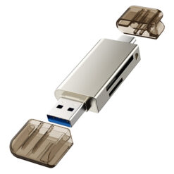 CABLETIME card reader CT-ACMCD2-ZG για SD & micro SD, USB 3.0, 5Gbps, γκρι USB Hubs - Card Readers Card Reader