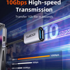 CABLETIME αντάπτορας USB-C σε USB CT-CMAF10-AGL, 10Gbps, γκρι USB-C (Type-C) USB-C 2