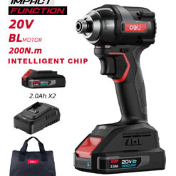 DELI παλμικό κατσαβίδι μπαταρίας DE-QZ20-1D2, Brushless, 20V, 2x 2Ah, 200N.m Service & Εργαλεία Δραπανοκατσάβιδο