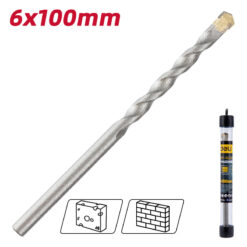 DELI τρυπάνι DH-JGZ060-E1 για τοίχο, 40Cr YG6, 6x100mm, κυλινδρικό Service & Εργαλεία Εργαλεία 2