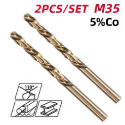 DELI σετ τρυπάνια DH-MHZ020-E2 για μέταλλο, M35 HSS 5% κοβαλτίου, DIN 388, 2x49mm, κυλινδρικό, 2τμχ Service & Εργαλεία Εργαλεία 2