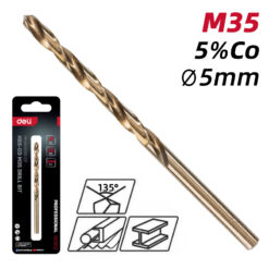 DELI τρυπάνι DH-MHZ050-E2 για μέταλλο, M35 HSS 5% κοβαλτίου, DIN 388, 5x86mm, κυλινδρικό Service & Εργαλεία Εργαλεία 2