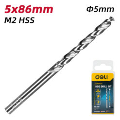 DELI σετ τρυπάνια DL16050G για μέταλλο, M2 HSS, 5x86mm, κυλινδρικό, 10τμχ Service & Εργαλεία Εργαλεία 2