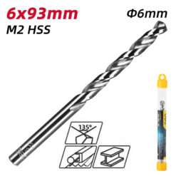 DELI τρυπάνι DL16060G για μέταλλο, M2 HSS, 6x93mm, κυλινδρικό Service & Εργαλεία Εργαλεία 2