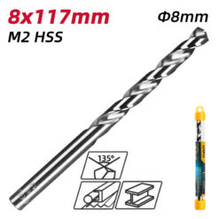 DELI τρυπάνι DL16080G για μέταλλο, M2 HSS, 8x117mm, κυλινδρικό Service & Εργαλεία Εργαλεία 2