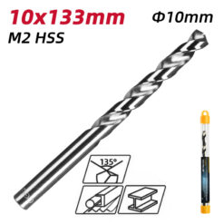 DELI τρυπάνι DL16100G για μέταλλο, M2 HSS, 10x133mm, κυλινδρικό Service & Εργαλεία Εργαλεία 2