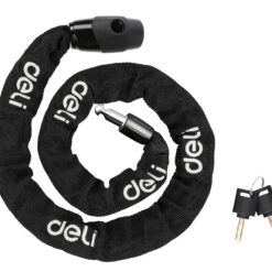 DELI κλειδαριά ποδηλάτου με κλειδί DL508021, Φ4mm, 1m, μαύρη Gadgets - Αξεσουάρ Gadgets - Αξεσουάρ