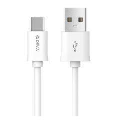 Devia cable Smart EC066 USB-Α – USB-C 2m 2,1A white DATA CABLES DATA CABLES