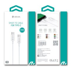 Devia cable Smart EC042 PD USB-C – USB-C 60W 3A white DATA CABLES DATA CABLES 2