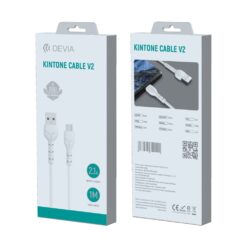 Devia cable Kintone EC145 USB-A – USB-C 1m 2,1A white DATA CABLES DATA CABLES 2