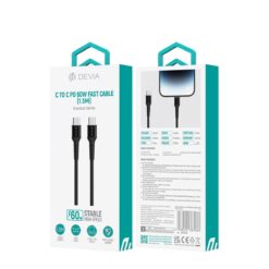 Devia cable Gracious EC318 PD USB-C – USB-C 1,5m 60W 3A black DATA CABLES DATA CABLES 2