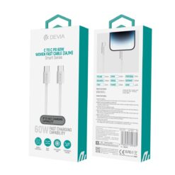 Devia cable Smart EC325 PD USB-C – USB-C 1m 60W 3A white DATA CABLES DATA CABLES 2