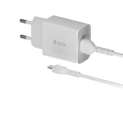 Devia wall charger Smart 2xUSB-Α, 2,4A white + Lightning cable ΑΞΕΣΟΥΑΡ -