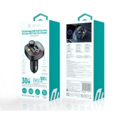 Devia transmitter FM Smart Bluetooth MP3 car charger PD 30W 1x USB-C 2x USB 3A black FM TRANSMITTERS FM TRANSMITTERS 2