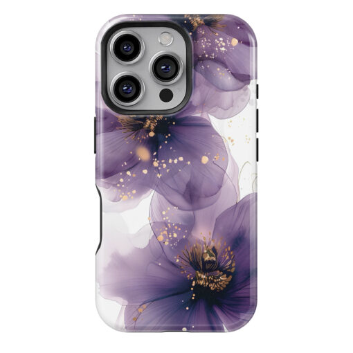 Θήκη iPhone για Όλα τα μοντέλα 3D Design Με Σχέδιο Lila flowers (Κωδ:1060) B2B - 2