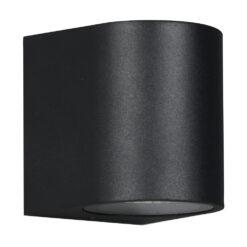 POWERTECH φωτιστικό τοίχου HLL-0187 για GU10 λάμπα, μεταλλικό, IP65, μαύρο Σπίτι & Gadgets Μαύρο