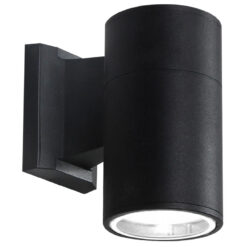 POWERTECH φωτιστικό τοίχου HLL-0189 για GU10 λάμπα, μεταλλικό, IP65, μαύρο Σπίτι & Gadgets Μαύρο
