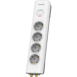 Philips SPN7041WA/GRS Πολύπριζο ασφαλείας 4 θέσεων με προστασία ομοαξονικού καλωδίου τηλεόρασης HOME & GADGETS HOME & GADGETS