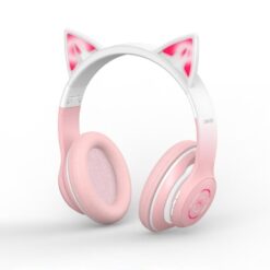XO BE38 Bluetooth Hands Free Cat Lights pink Ακουστικά Κεφαλής -