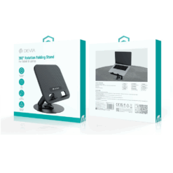 Devia folding holder stand EL238 for laptop tablet rotating 360 aluminum black ΑΞΕΣΟΥΑΡ - 2