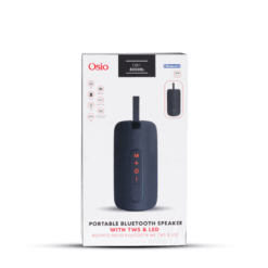 Osio OBT-8000BL Μαύρο αδιάβροχο φορητό ηχείο 16W με IPX4, Bluetooth, USB, κάρτα TF, FM, LED και TWS HOME & GADGETS HOME & GADGETS 2