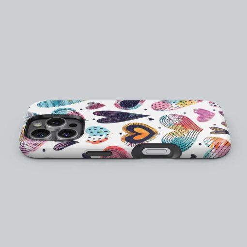 Θήκη iPhone για Όλα τα μοντέλα 3D Design Με Σχέδιο Colorful Hearts (Κωδ:1052) B2B - 5