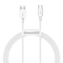 BASEUS Cable USB-A – Type-C, 1m, 66W, Superior S, CATYS-02 white DATA CABLES DATA CABLES
