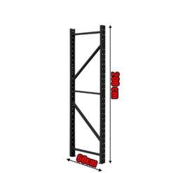 Κολώνα Βαρέως Τύπου 200×60 Μαύρο Parts Ραφιών Parts Ραφιών/Κολώνα Βαρέως Τύπου 200x60 Μαύρο/ 2