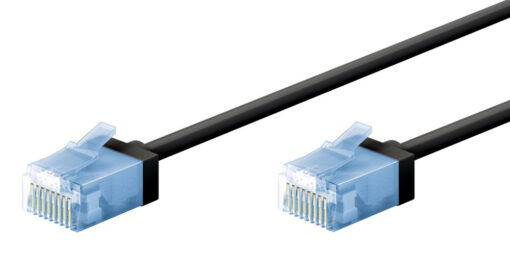 GOOBAY καλώδιο δικτύου 74241, CAT 6A U/UTP, slim, copper, 500MHz, 10m, μαύρο Δίκτυο Cat 6a