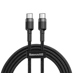 BASEUS Cable Type-C – Type-C, 1 m, 60W, 3A, CAFULE, CATKLF-GG1 black+gray DATA CABLES DATA CABLES