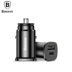 BASEUS 12V 30W, USB-A + USB-C, black – CCALL-YS01 ΑΞΕΣΟΥΑΡ -