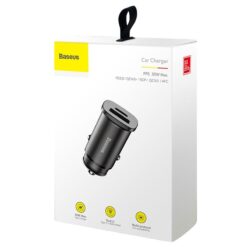 BASEUS 12V 30W, USB-A + USB-C, black – CCALL-YS01 ΑΞΕΣΟΥΑΡ - 2