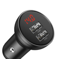 BASEUS 12V 24W, 2xUSB-A, grey – CCBX-0G ΑΞΕΣΟΥΑΡ -