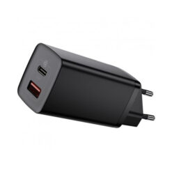 BASEUS 220V 65W, USB-A + USB-C, GaN2 Lite, black – CCGAN2L-B01 ΑΞΕΣΟΥΑΡ -