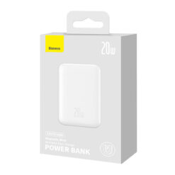 BASEUS Power Bank 10000mAh 20W, Magnetic Mini Wireless white – PPCX070002 POWER BANK Power Bank 2