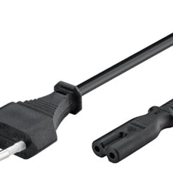 POWERTECH καλώδιο τροφοδοσίας CAB-P021 2pin, copper, 1.5m, μαύρο, 5τμχ Καλώδια - Αντάπτορες 1.5m