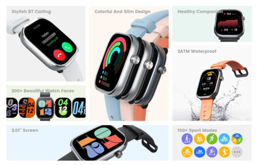 MIBRO smartwatch C4, heart rate, 2.01" TFT, 2 ATM, γκρι Mobile Mobile Συσκευές 2